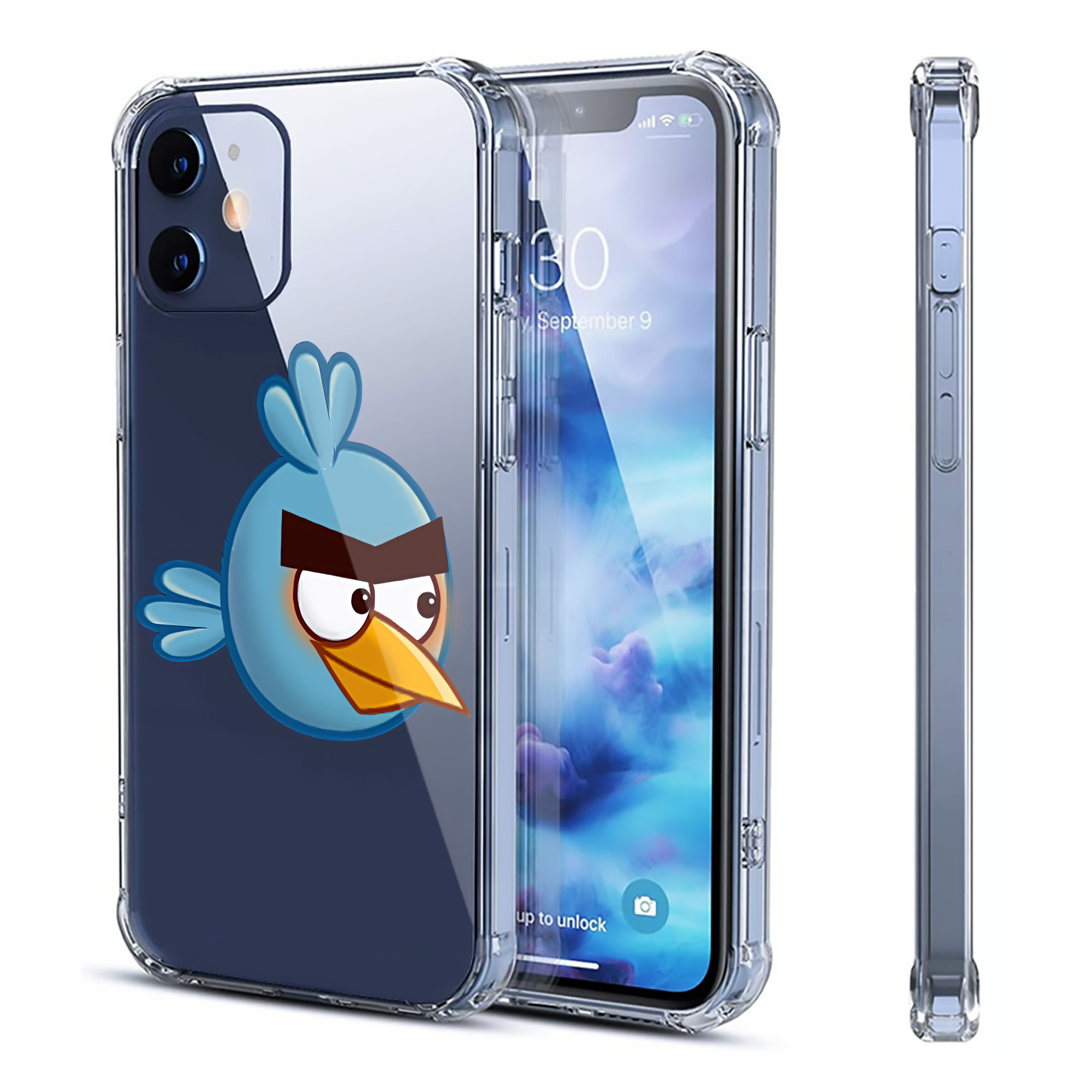 （画像用） Angry Birds アングリーバード 【iPhone 12シリーズ対応】透明スマホケース（クリアソフトケース）